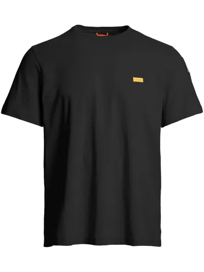 Parajumpers Logo-patch Cotton T-shirt In Black