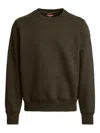 Parajumpers Logo-patch Crew-neck Sweatshirt In Green