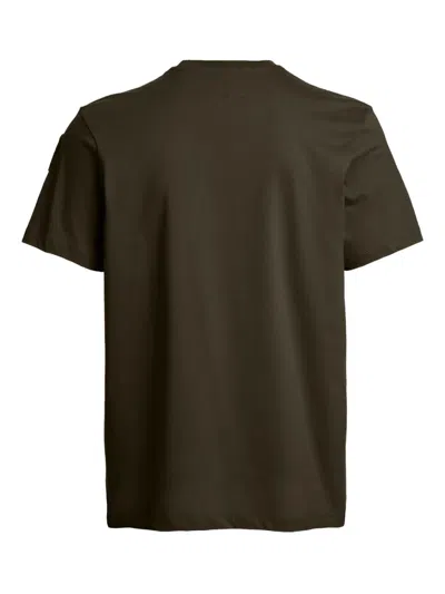 Parajumpers Logo-patch Crew-neck T-shirt In Green
