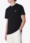 Parajumpers Black Regular-fit T-shirt With Logo Patch In Black