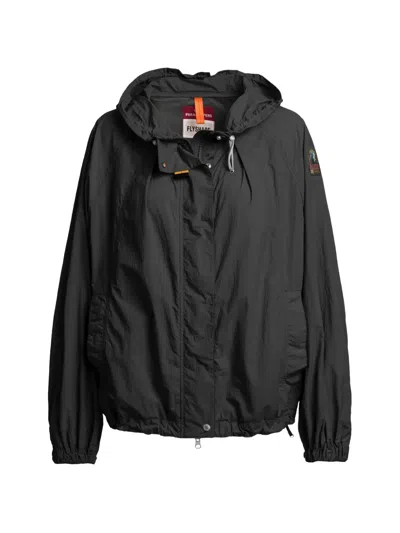 Parajumpers Logo-patch Hooded Jacket In Black