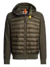 Parajumpers Logo-patch Hooded Jacket In Green