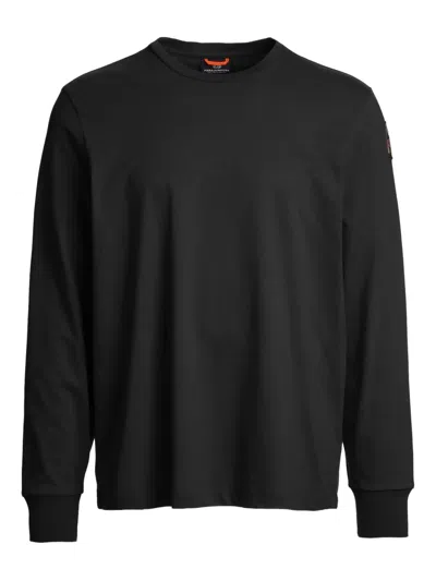 Parajumpers Logo-patch Long-sleeve T-shirt In Black