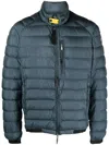 Parajumpers Down Jacket With Adjustable Bottom And Iconic Tape In Blue