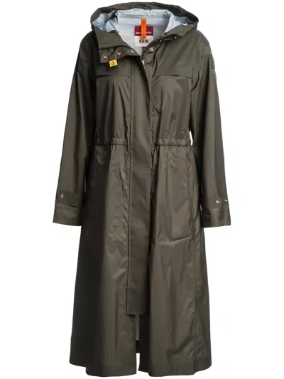 Parajumpers Logo-patch Parka In Green