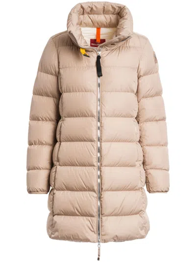Parajumpers Logo-patch Puffer Jacket In Beige
