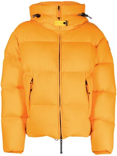 Parajumpers Logo-patch Puffer Jacket In Orange