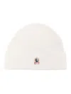 Parajumpers Logo-patch Ribbed-knit Beanie In White