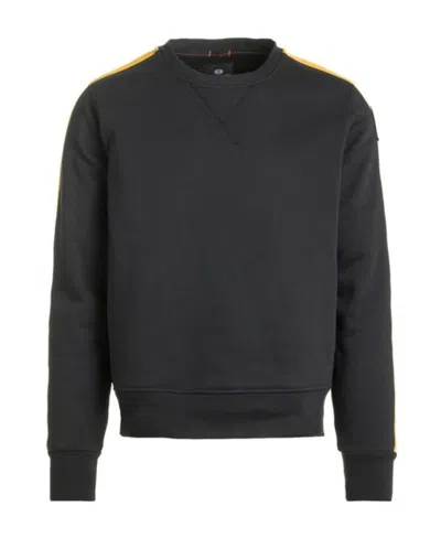 Parajumpers Logo Patch Side Striped Sweater In Black