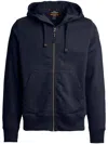 Parajumpers Logo-patch Zip Hoodie In Blue