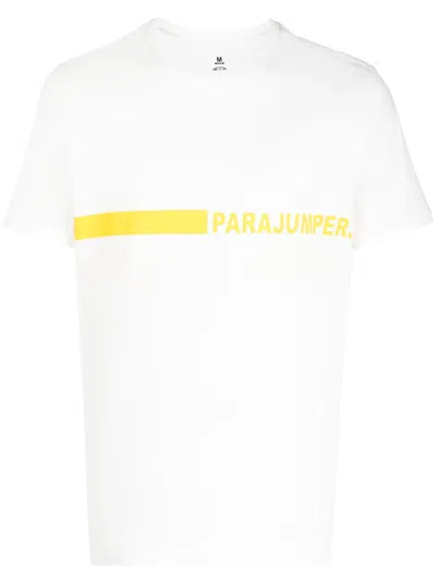 Parajumpers Logo-print Cotton T-shirt In Weiss