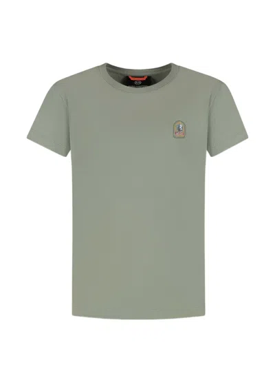 Parajumpers Kids' Logo-appliqué T-shirt In Green