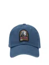 Parajumpers Logoed Cotton Baseball Hat In Legion Blue
