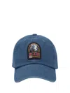 Parajumpers Logoed Cotton Baseball Hat In Legion Blue