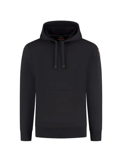Parajumpers Logo-patch Drawstring Hoodie In Black