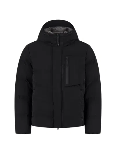 Parajumpers Logo-patch Hooded Jacket In Black