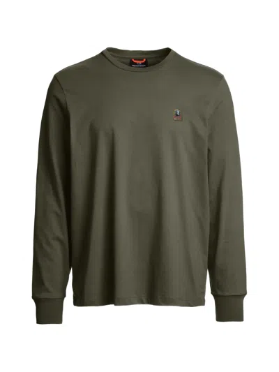 Parajumpers Langarmshirt Mit Logo-patch In Green