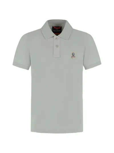 Parajumpers Kids' Logo-patch Polo Shirt In Gray