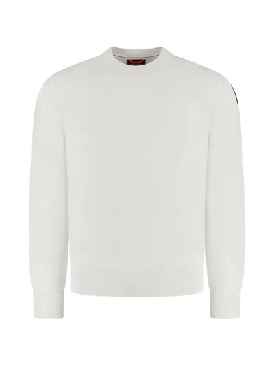 Parajumpers Logo-patch Ribbed-trim Jumper In Neutral
