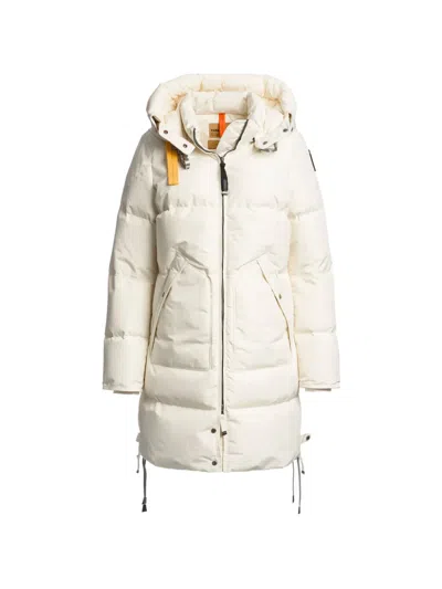 Parajumpers Long Bear Coat In White