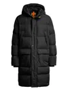 Parajumpers Long Bear Hooded Quilted Coat In Black