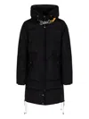 Parajumpers Long Bear Hooded Quilted Coat In Black