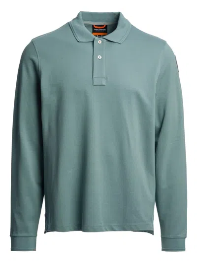 Parajumpers Long-sleeve Cotton Polo Shirt In Blue