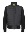Parajumpers Appliquéd Quilted Shell-paneled Wool-blend Jacket In Black