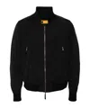 Parajumpers Men's Cotton Blend Ripstop Texture Logo Patch Jacket In Black
