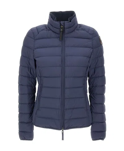 Parajumpers Long-sleeved Down Jacket With Standing Collar In Blue