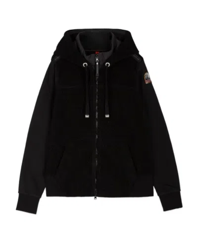 Parajumpers Long-sleeved Hooded Coat In Black