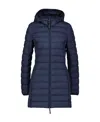 Parajumpers Long-sleeved Hooded Down Jacket In Blue