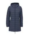 Parajumpers Long-sleeved Hooded Down Jacket In Blue
