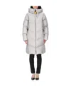 Parajumpers Long-sleeved Hooded Down Jacket In White