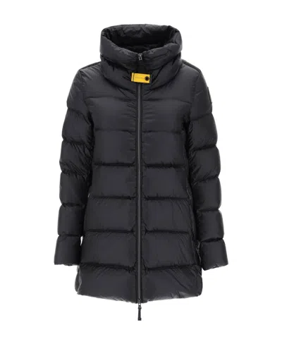 Parajumpers Long-sleeved Zipper Down Jacket In Black