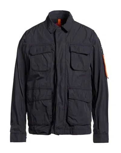 Parajumpers Man Jacket Black Size L Polyester In Blue