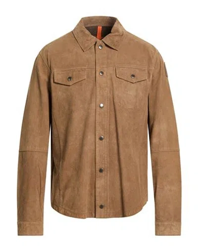 Parajumpers Man Jacket Light Brown Size L Goat Skin In Sand