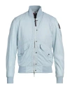 Parajumpers Man Jacket Sky Blue Size L Polyamide