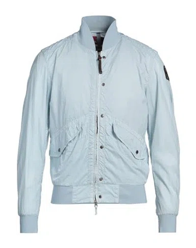 Parajumpers Man Jacket Sky Blue Size L Polyamide