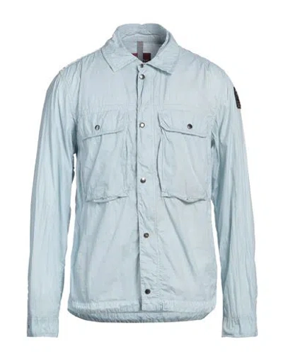 Parajumpers Man Jacket Sky Blue Size L Polyamide