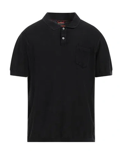 Parajumpers Man Polo Shirt Charcoal Size S Cotton In Black