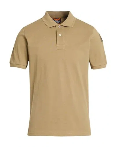 Parajumpers Man Polo Shirt Khaki Size S Cotton In Neutral