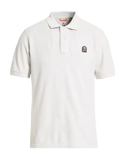 Parajumpers Man Polo Shirt Light Grey Size L Cotton In White