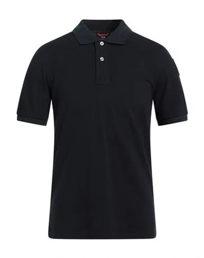 Parajumpers Man Polo Shirt Midnight Blue Size M Cotton In Blue