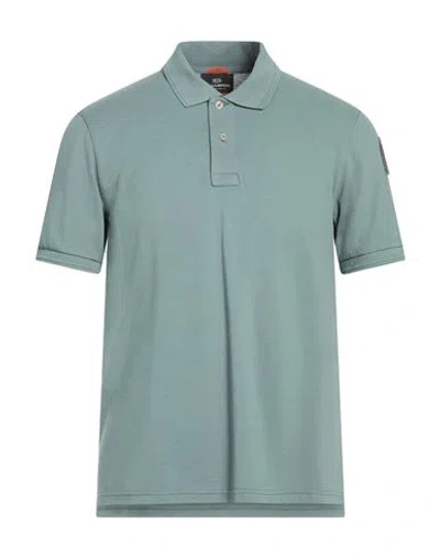 Parajumpers Man Polo Shirt Sage Green Size M Cotton