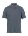 Parajumpers Man Polo Shirt Slate Blue Size L Cotton In Blue