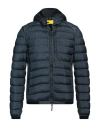 Parajumpers Down Jacket With Adjustable Bottom And Iconic Tape In Navy Blue