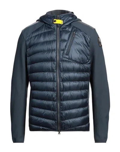 Parajumpers Man Puffer Navy Blue Size L Polyamide In Navy Blue