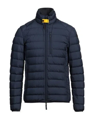 Parajumpers Man Puffer Navy Blue Size L Polyester In Navy Blue
