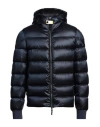 Parajumpers Man Puffer Slate Blue Size Xxl Polyester, Polyamide In Navy Blue